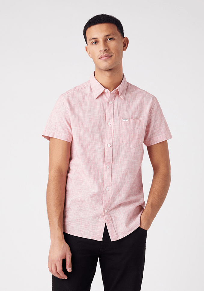 Camisa Hombre Manga Corta 1 Pocket Shirt Flame Red