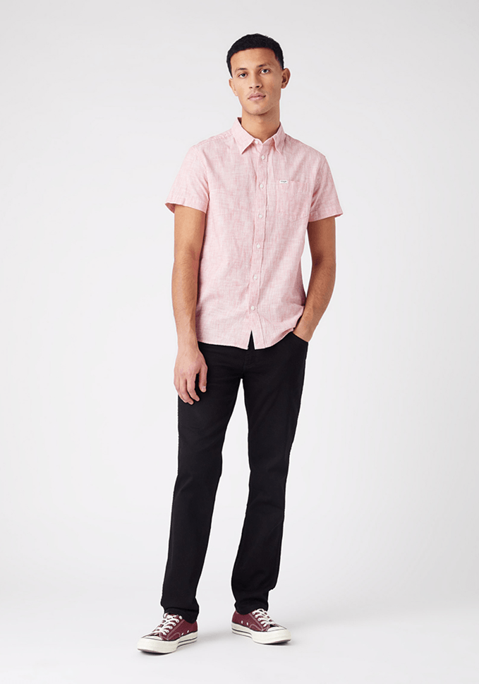 Camisa Hombre Manga Corta 1 Pocket Shirt Flame Red