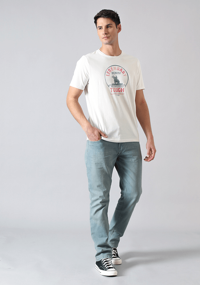 Jeans Greensboro Slim Straight Fit Silver Washed