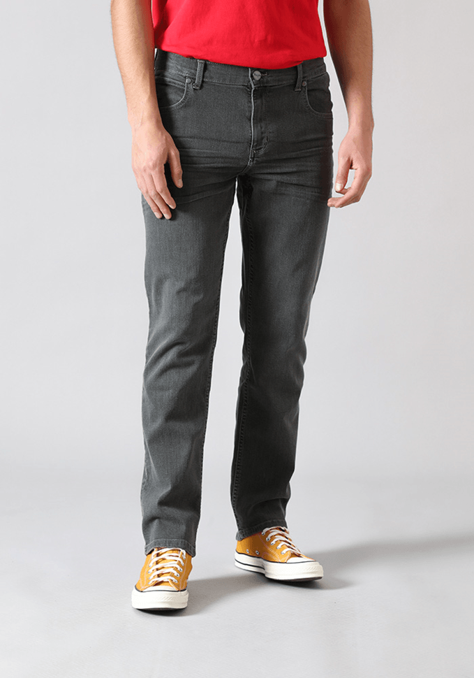 Jeans Hombre Greensboro Slim Straight Fit Black Grey