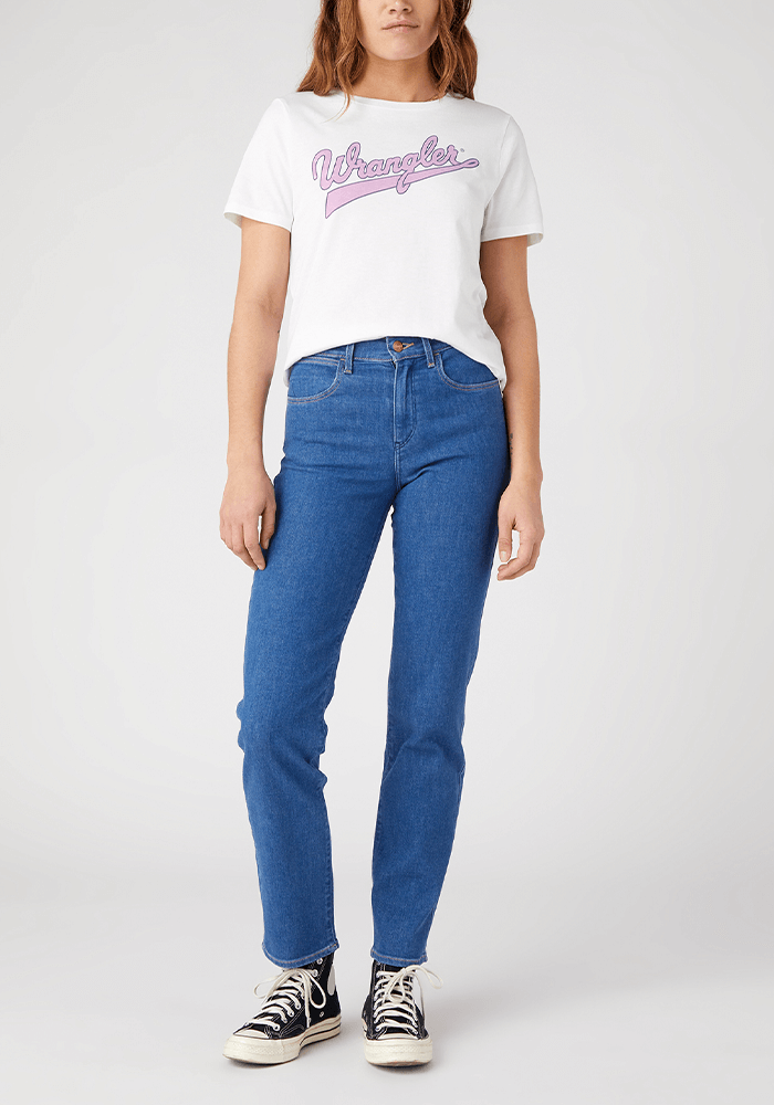 Polera Mujer Regular Logo Underlined Tee True White