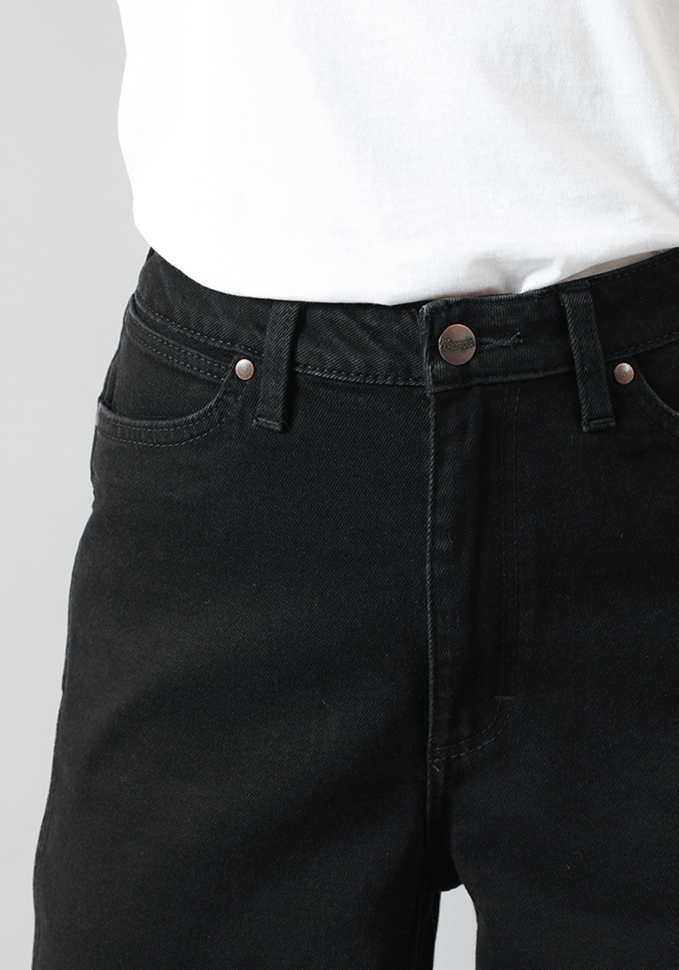Jeans Mujer Tiro Alto Worldwide Flare Fit Black Wash