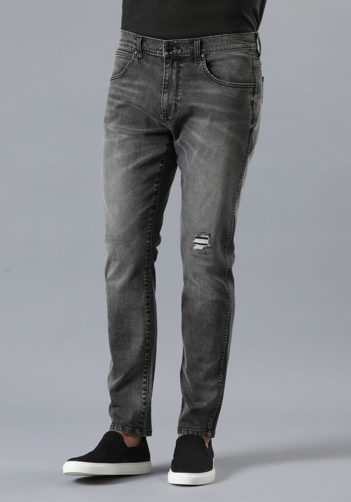 Jeans Larston Slim Tapered Fit Bllack Strong