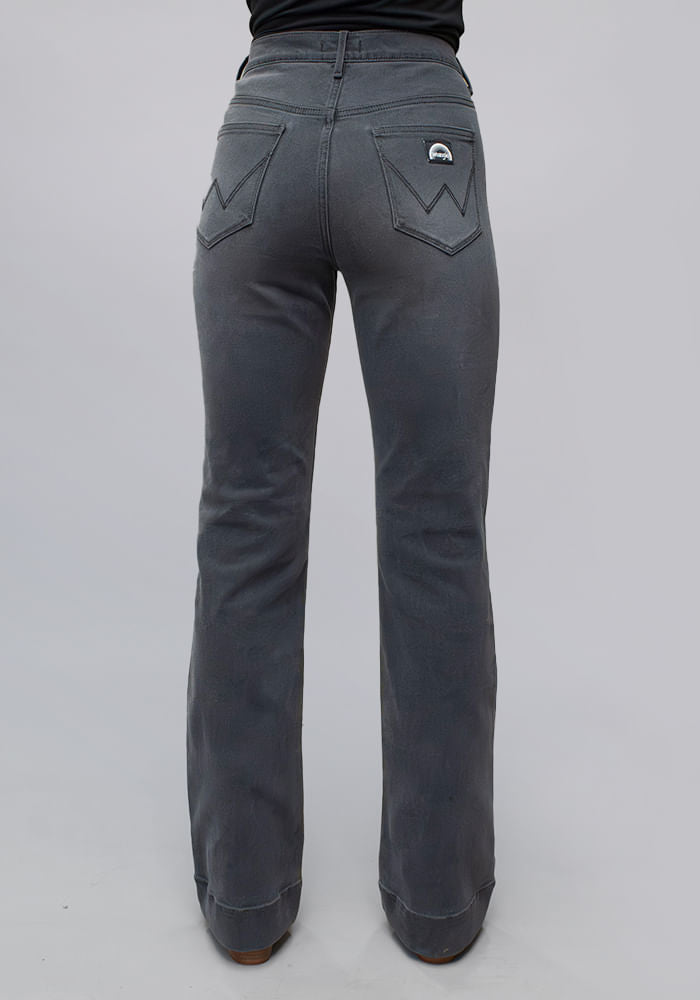 Jeans Tiro Alto Flare Fit Black Soft Smoke