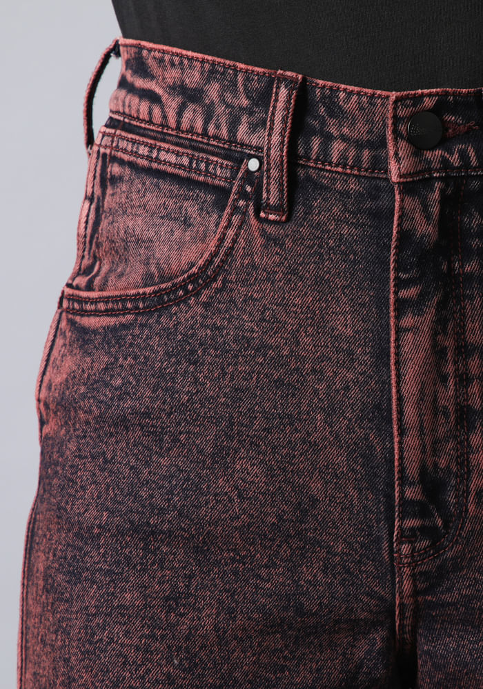 Jeans Mujer Tiro Alto Mom Relaxed Dirty Dhalia
