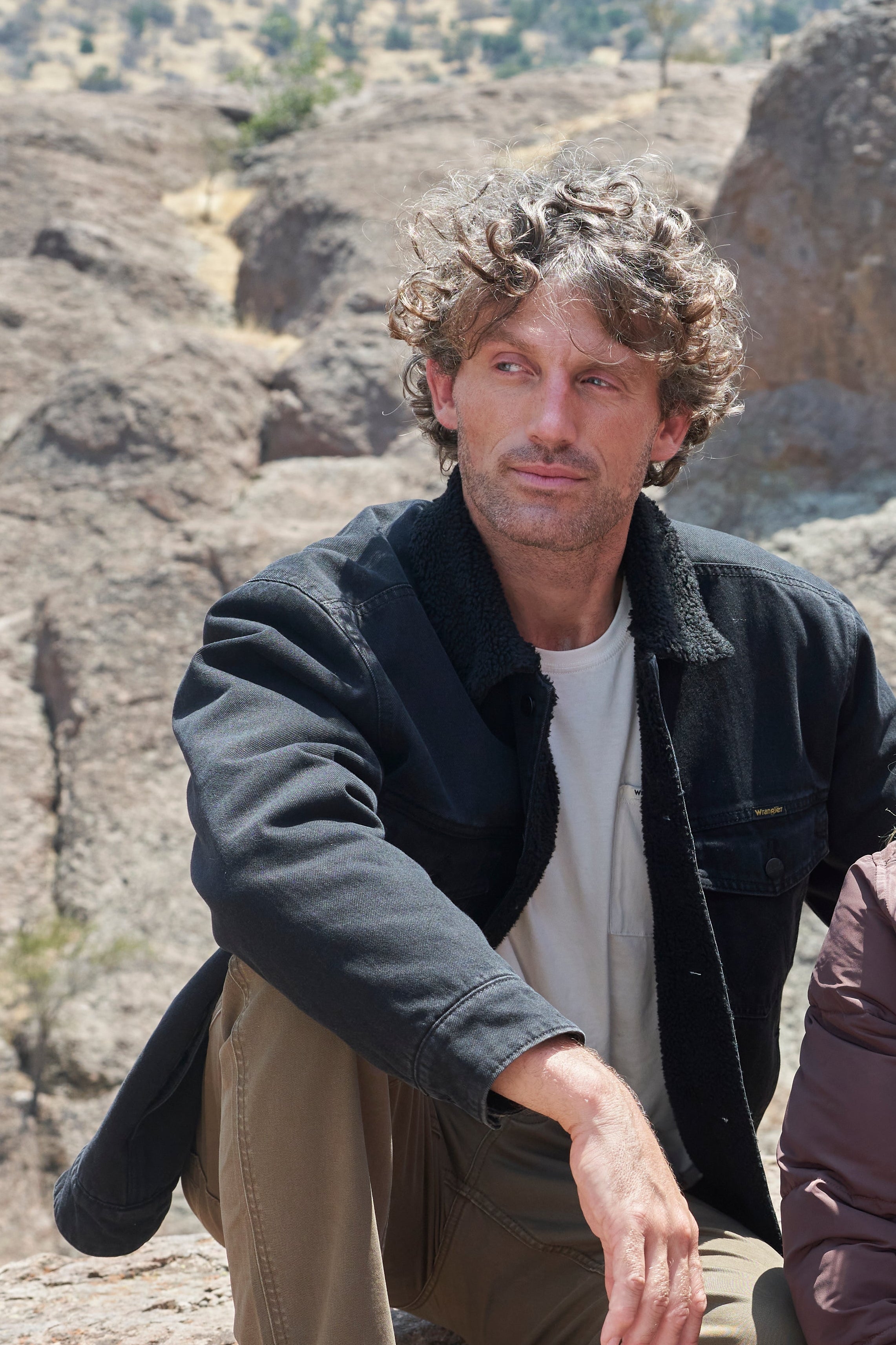 Chaqueta Hombre Sherpa Denim Regular Negro