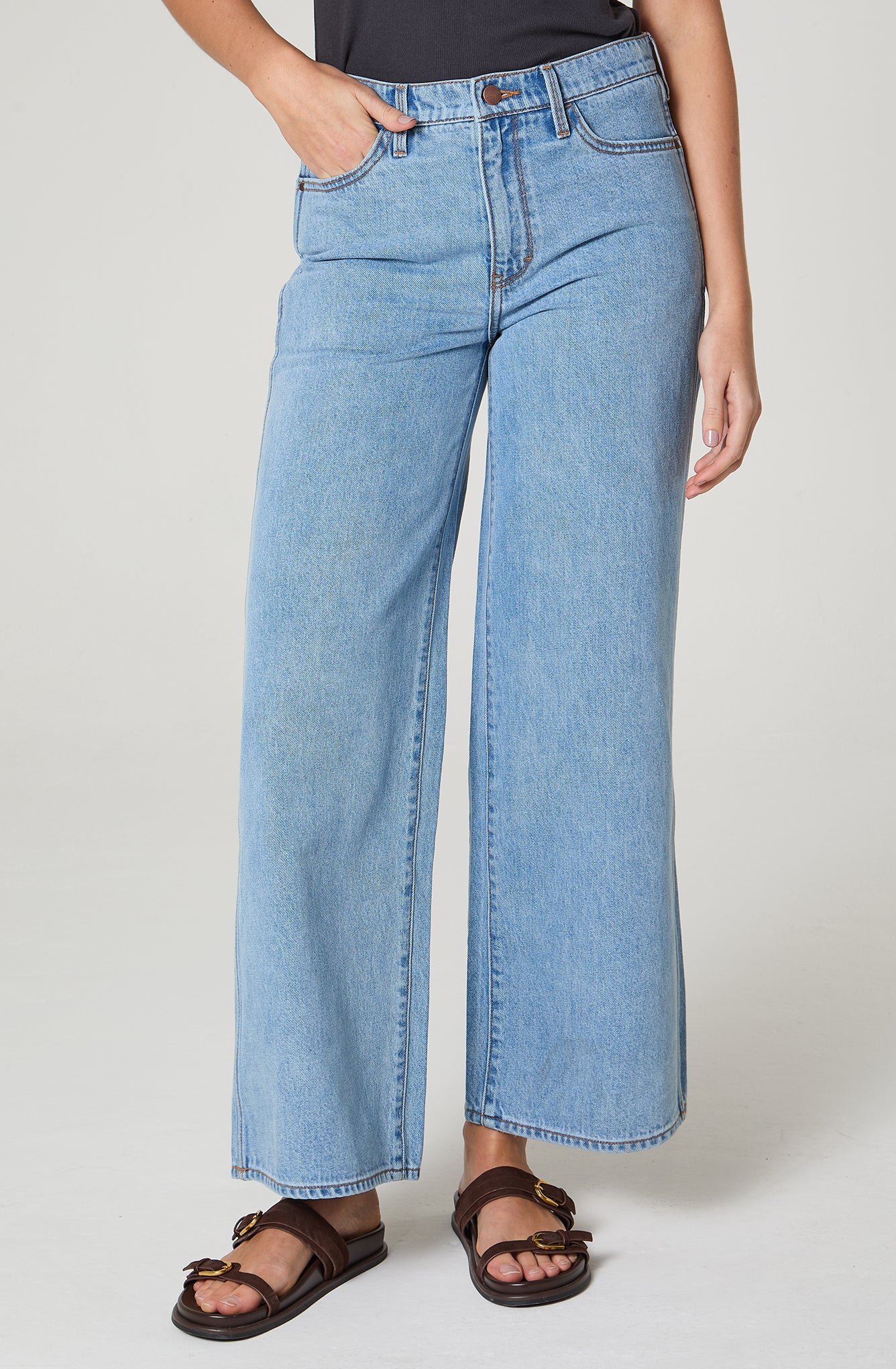 Jeans Mujer World Wide Relaxed Fit Azul Claro