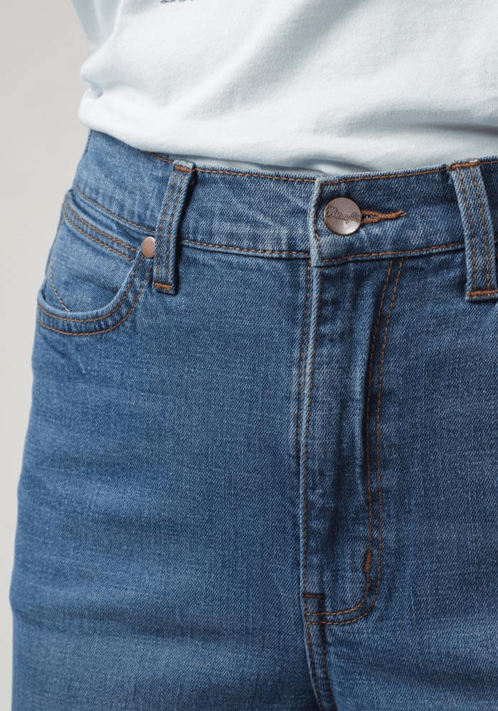 Jeans Mujer Tiro Alto Worldwide Flare Fit Ranch Blue