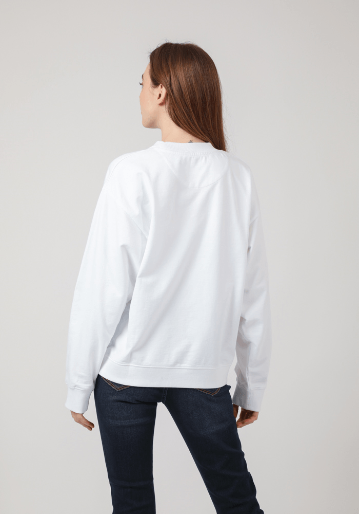 Polerón Retro Sweat Off White