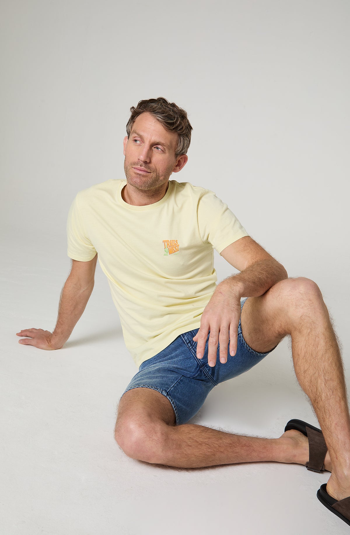 Polera Hombre Cuello Redondo Manga Corta Amarillo