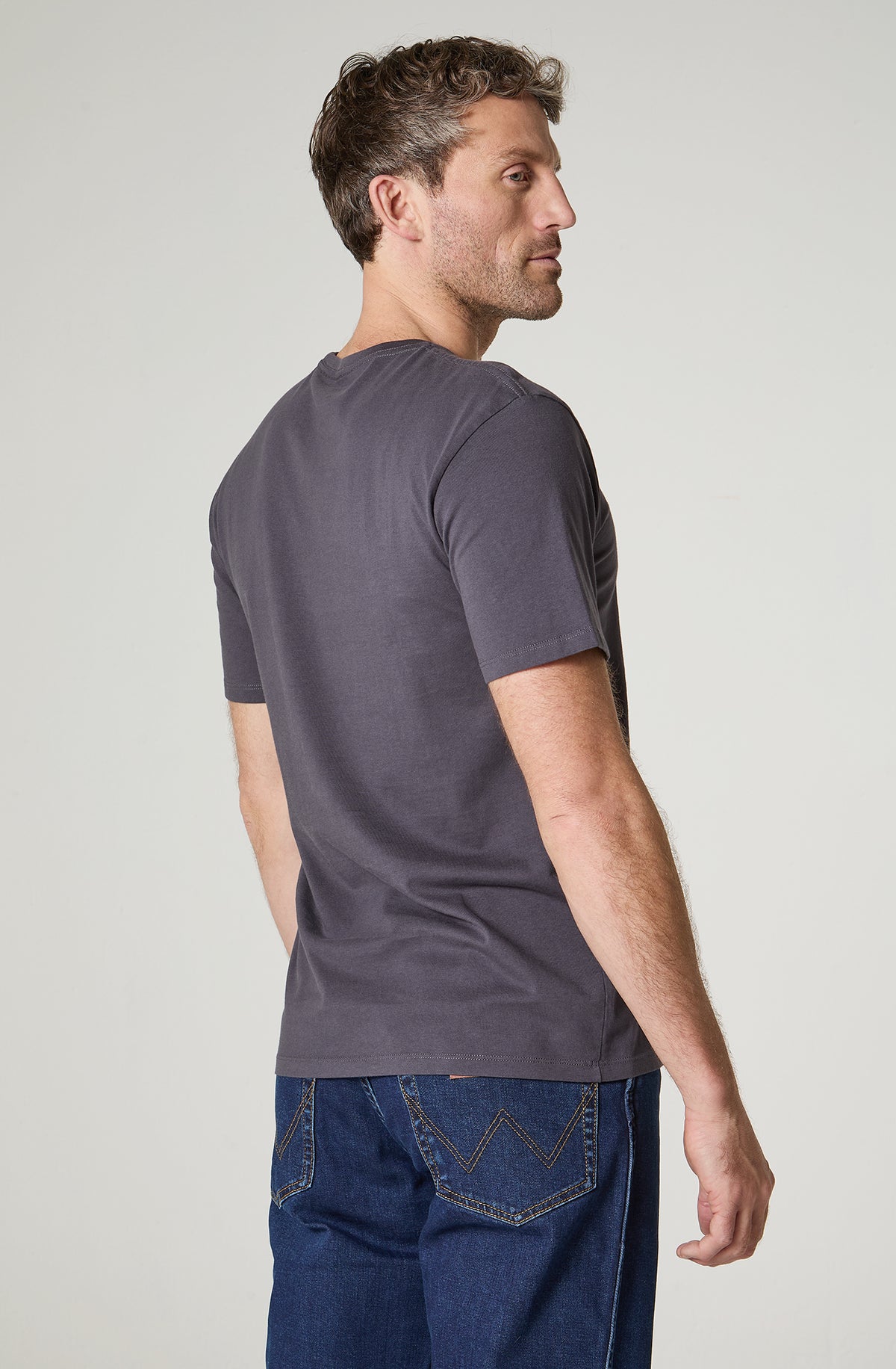 Polera Hombre Cuello Redondo Manga Corta Azul