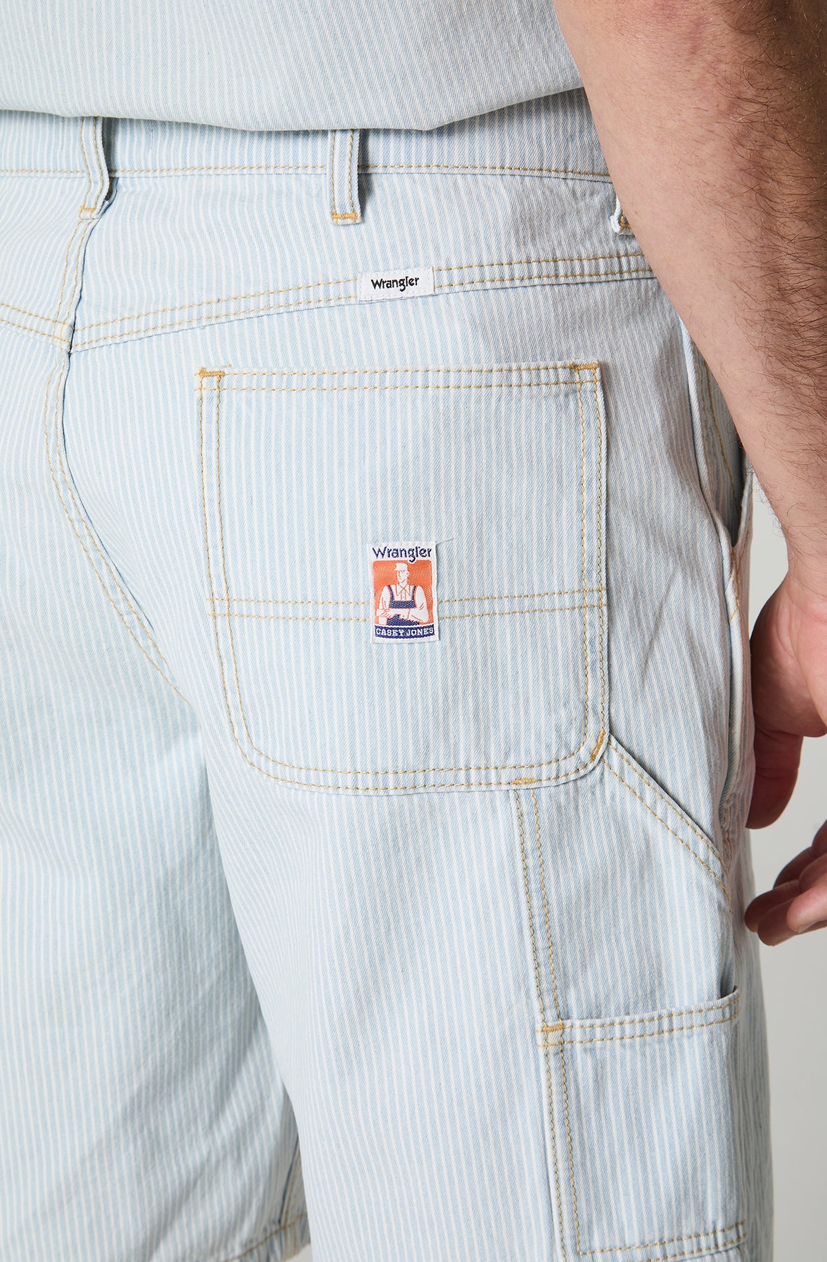 Short Hombre Relax Utility Celeste C/Rayas