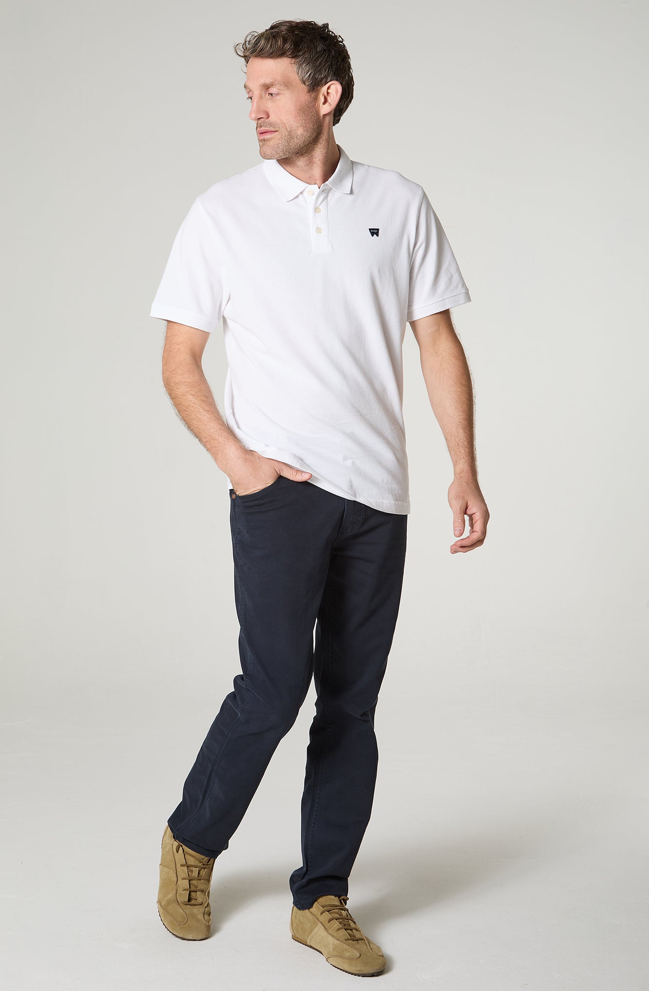 Polera Hombre Pique Regular Fit Blanco