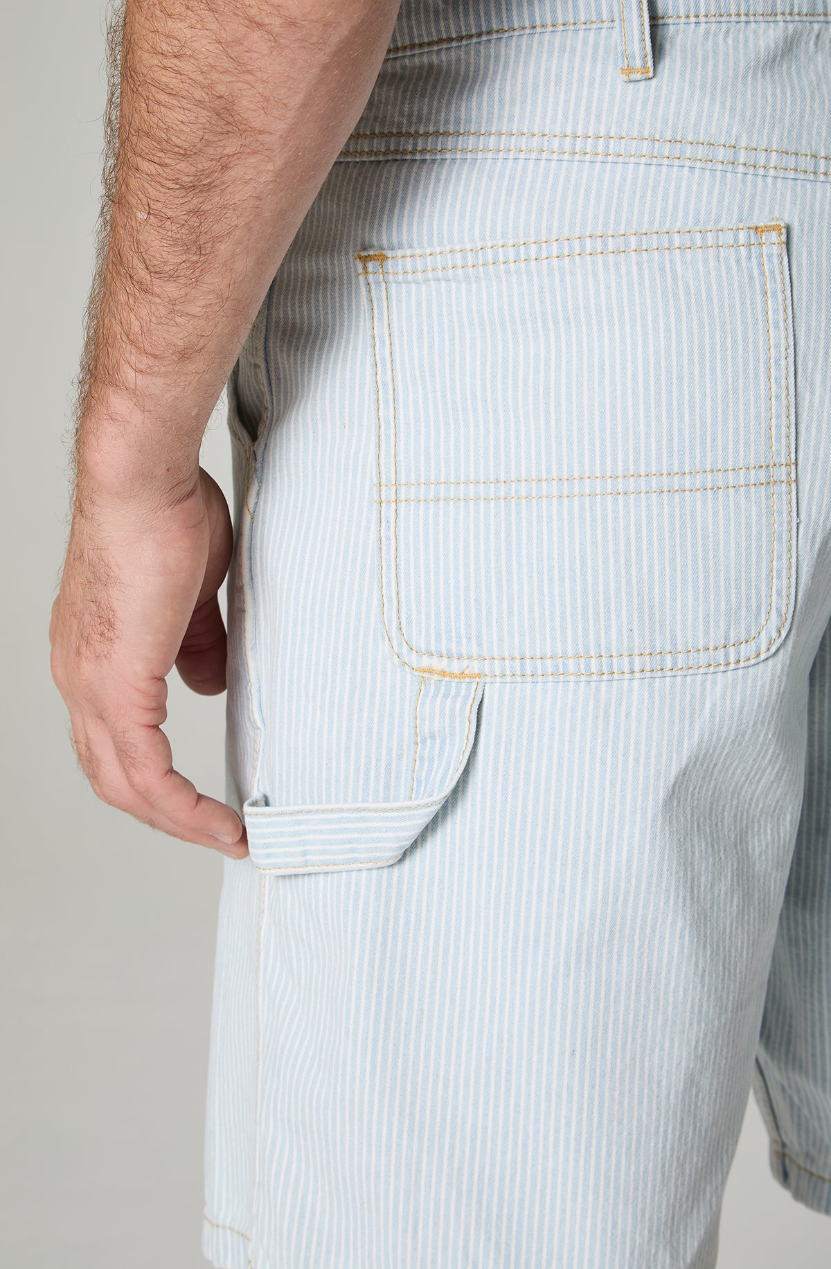 Short Hombre Relax Utility Celeste C/Rayas