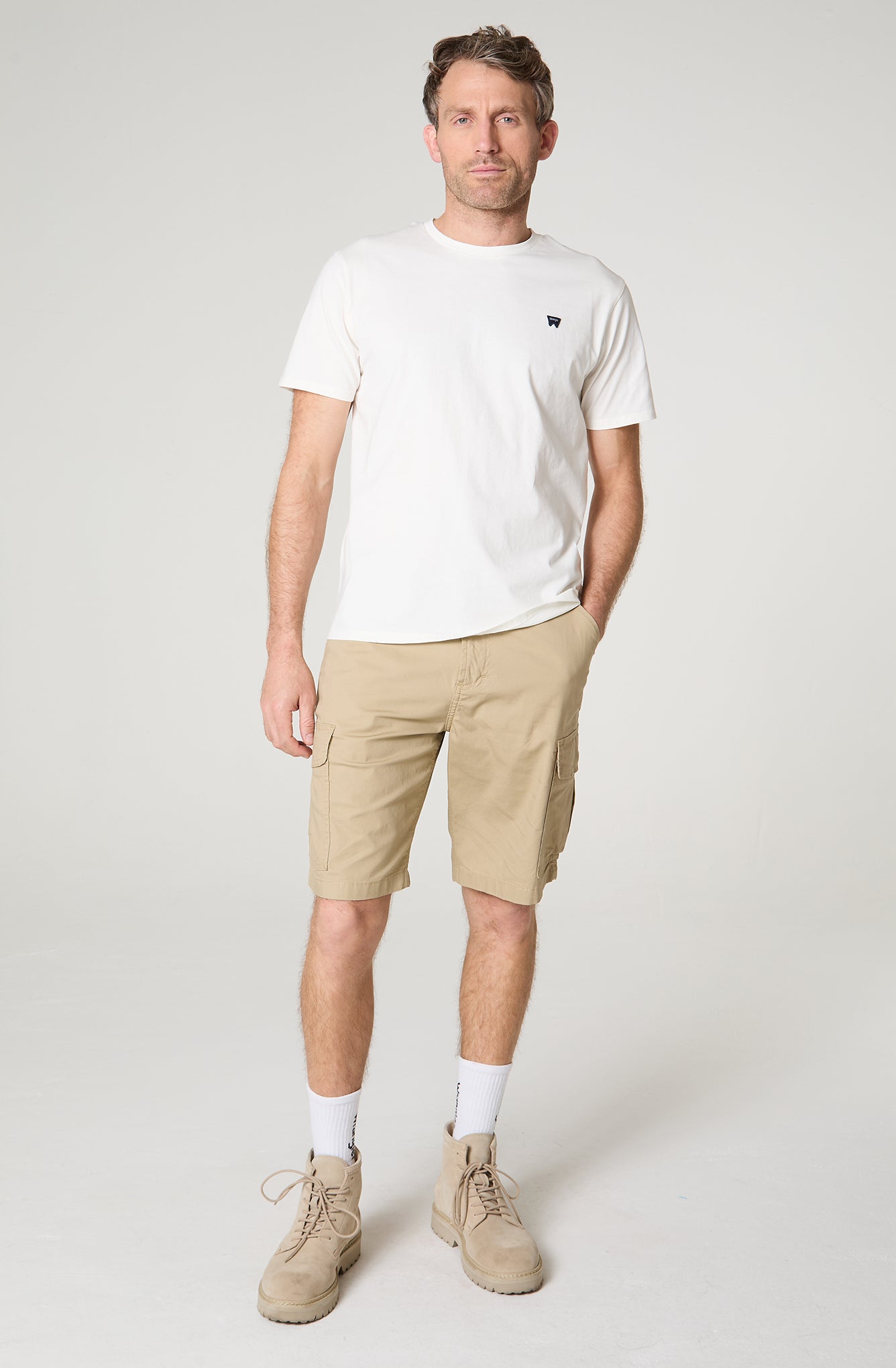 Polera Hombre Patch Regular Fit Blanco