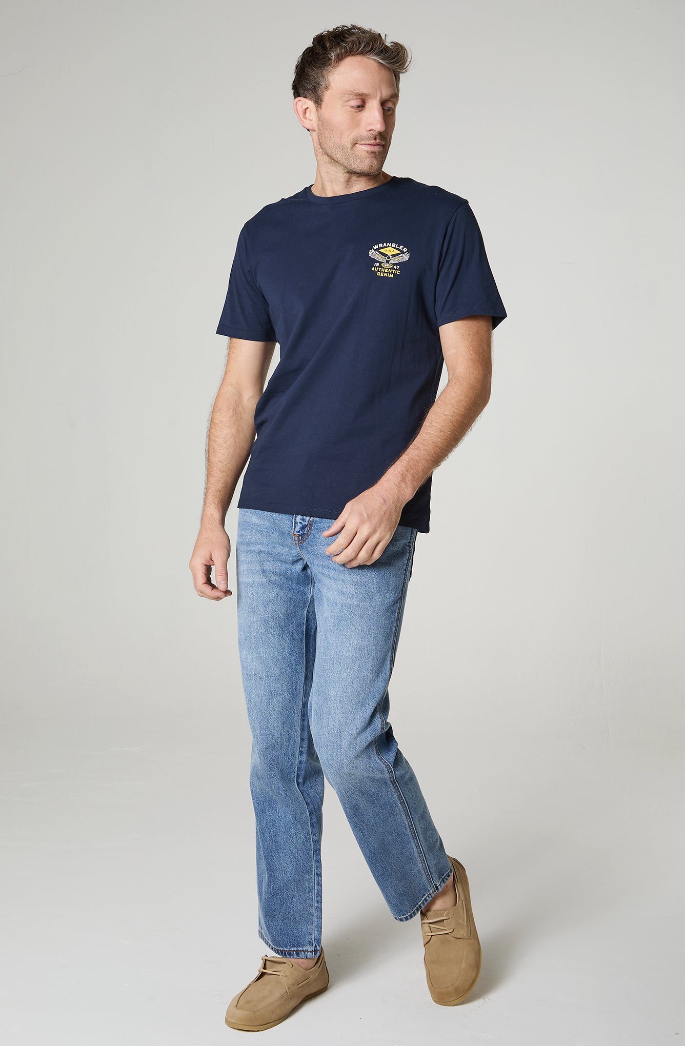 Jeans Hombre Texas Authentic Straight 100% Cotton Azul Medio