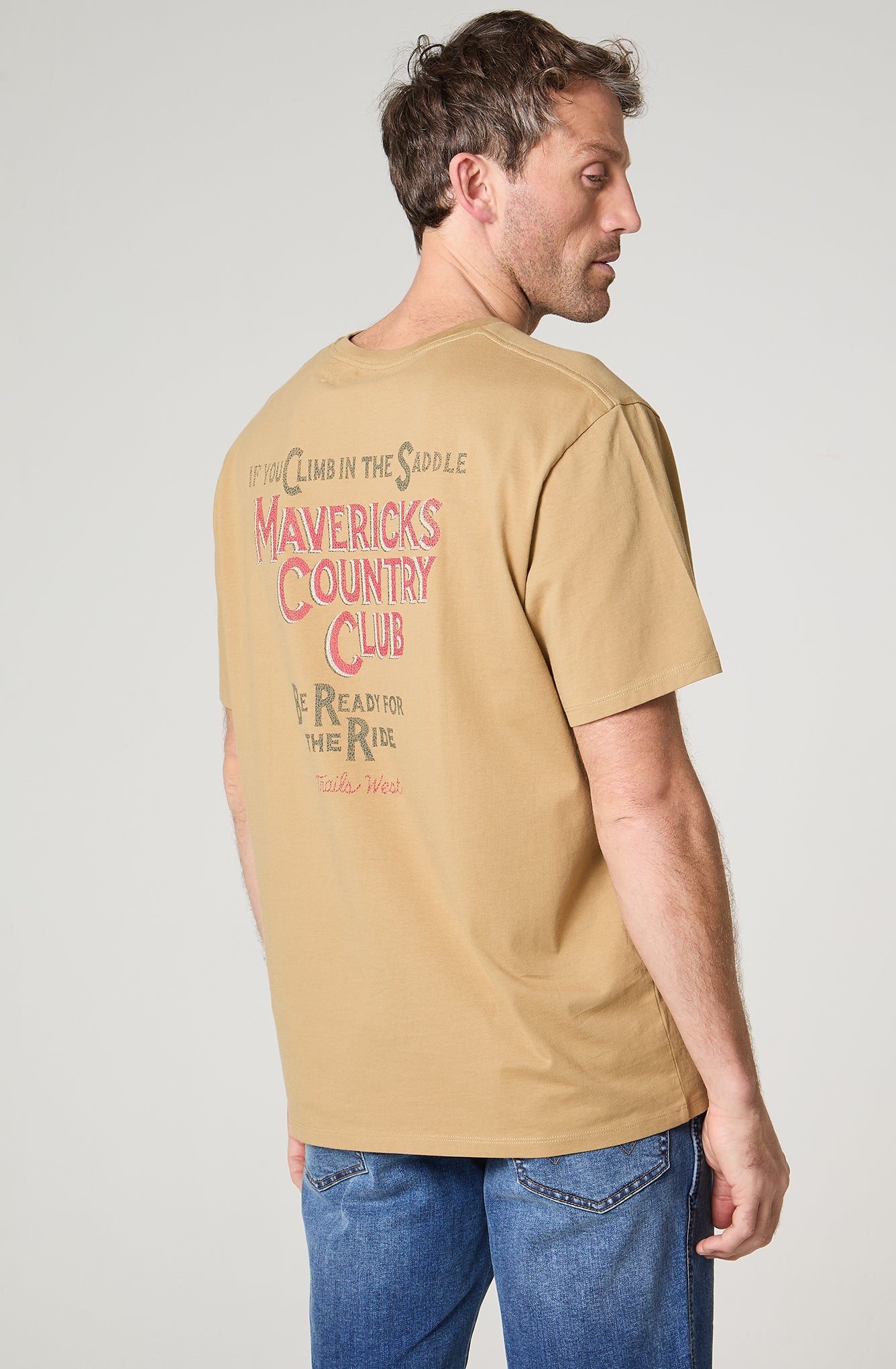 Polera Hombre Print Regular Fit Beige