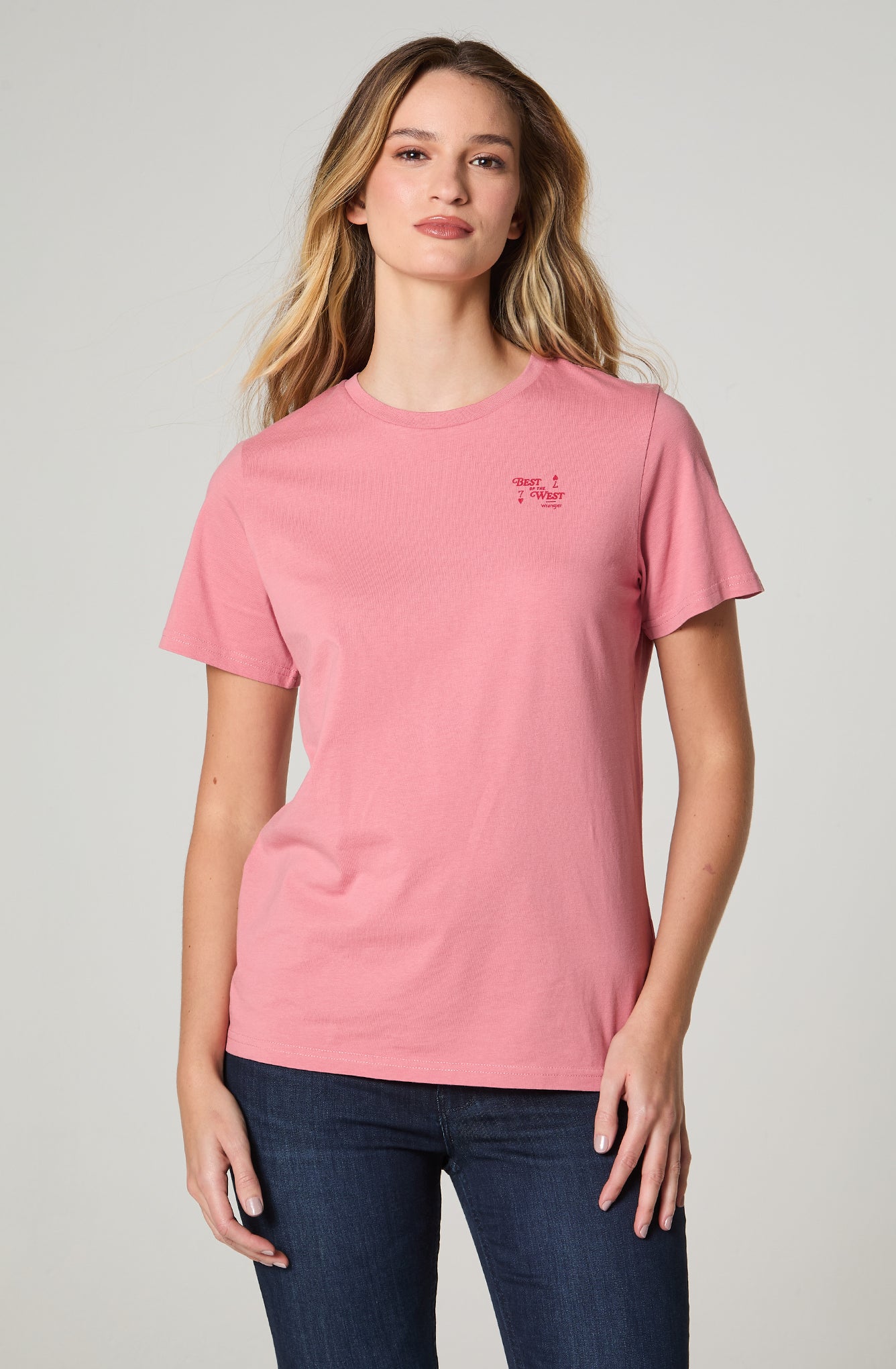 Polera Mujer Patch Regular Fit Rosado