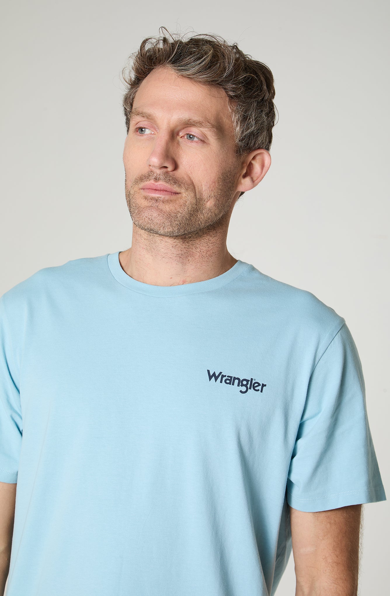 Polera Hombre Patch Regular Fit Celeste