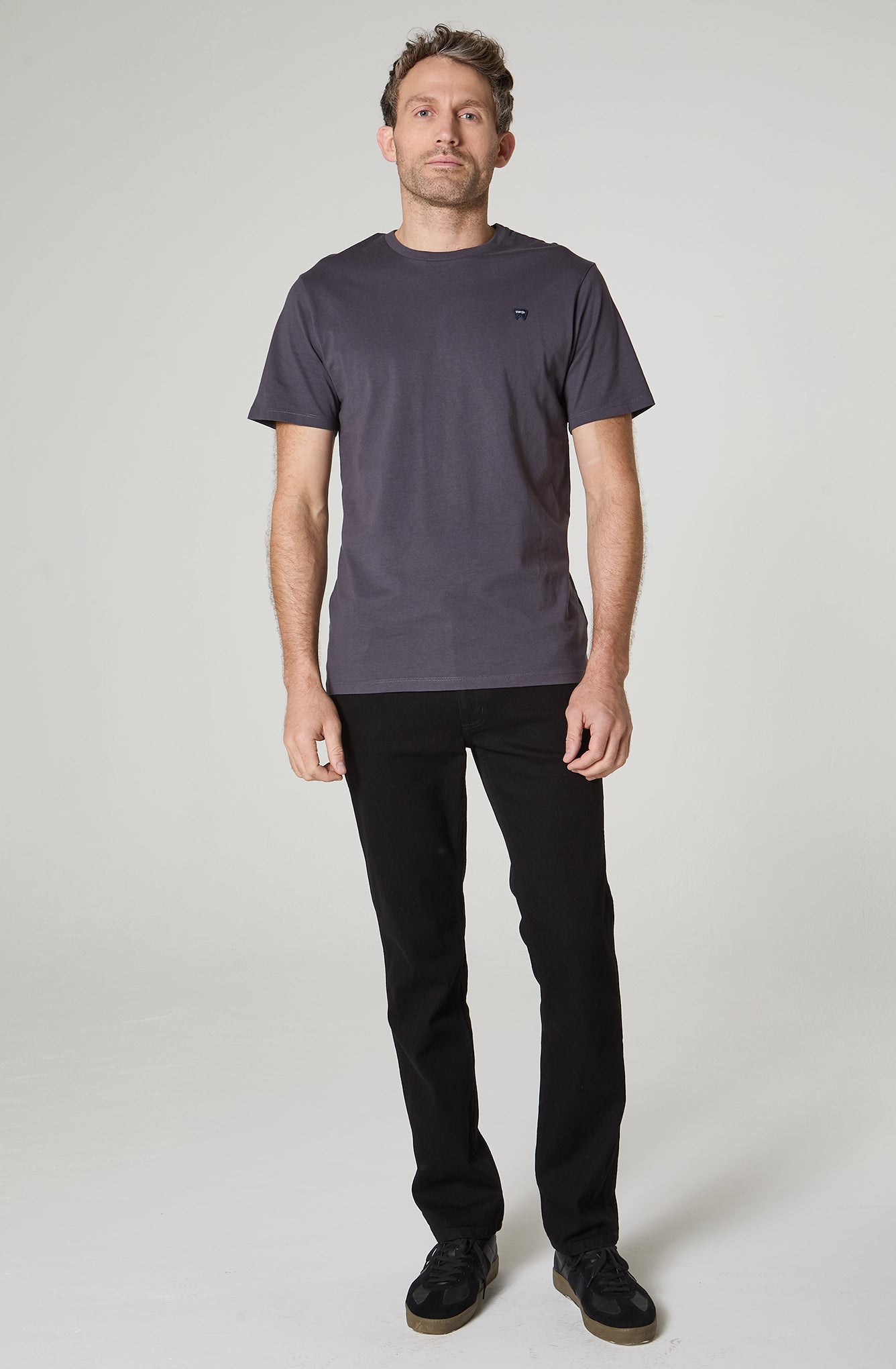 Polera Hombre Patch Regular Fit Azul Claro