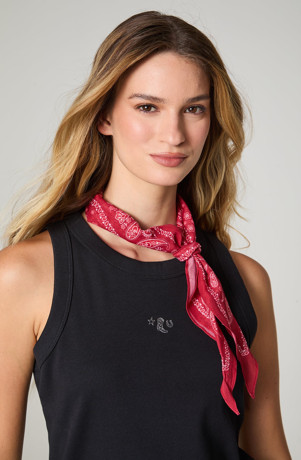 Polera Mujer Ringer Tank Sin Mangas Slim Fit Negro