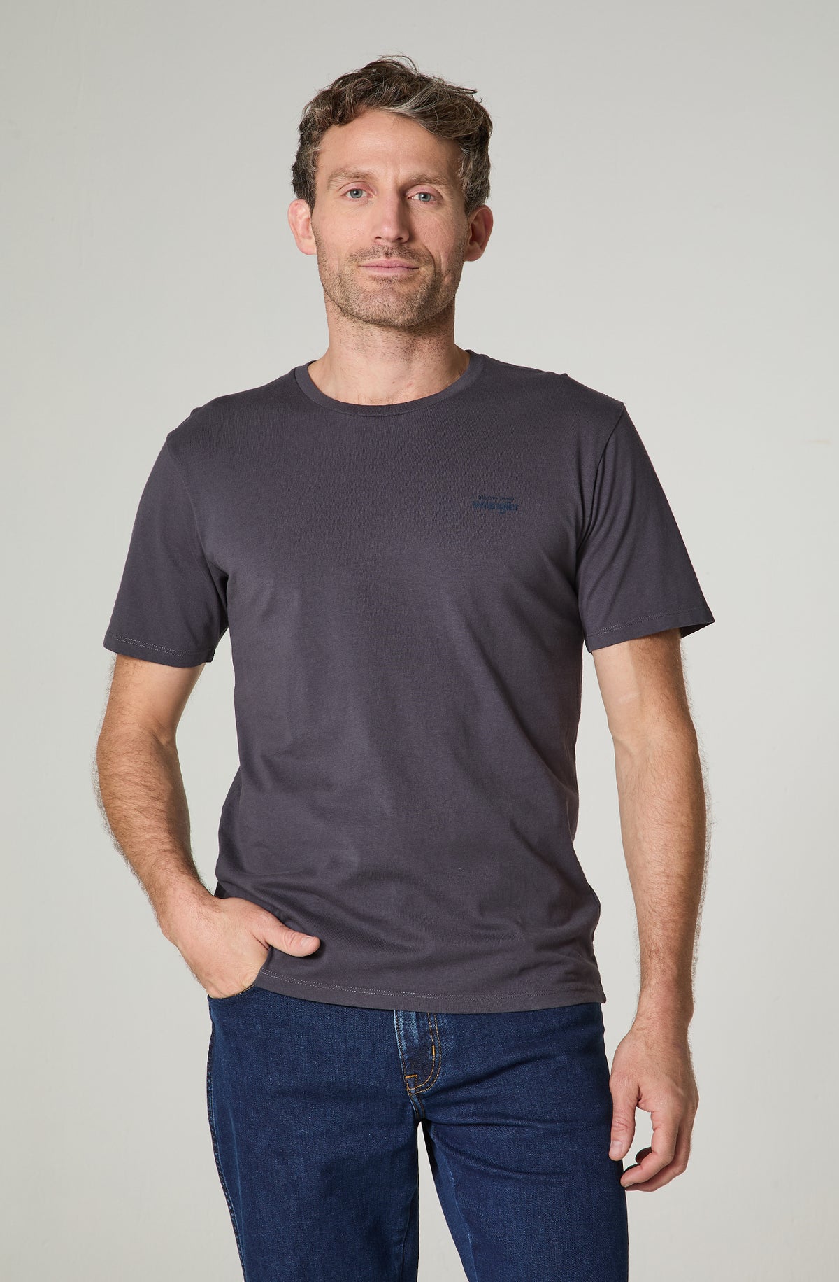 Polera Hombre Cuello Redondo Manga Corta Azul