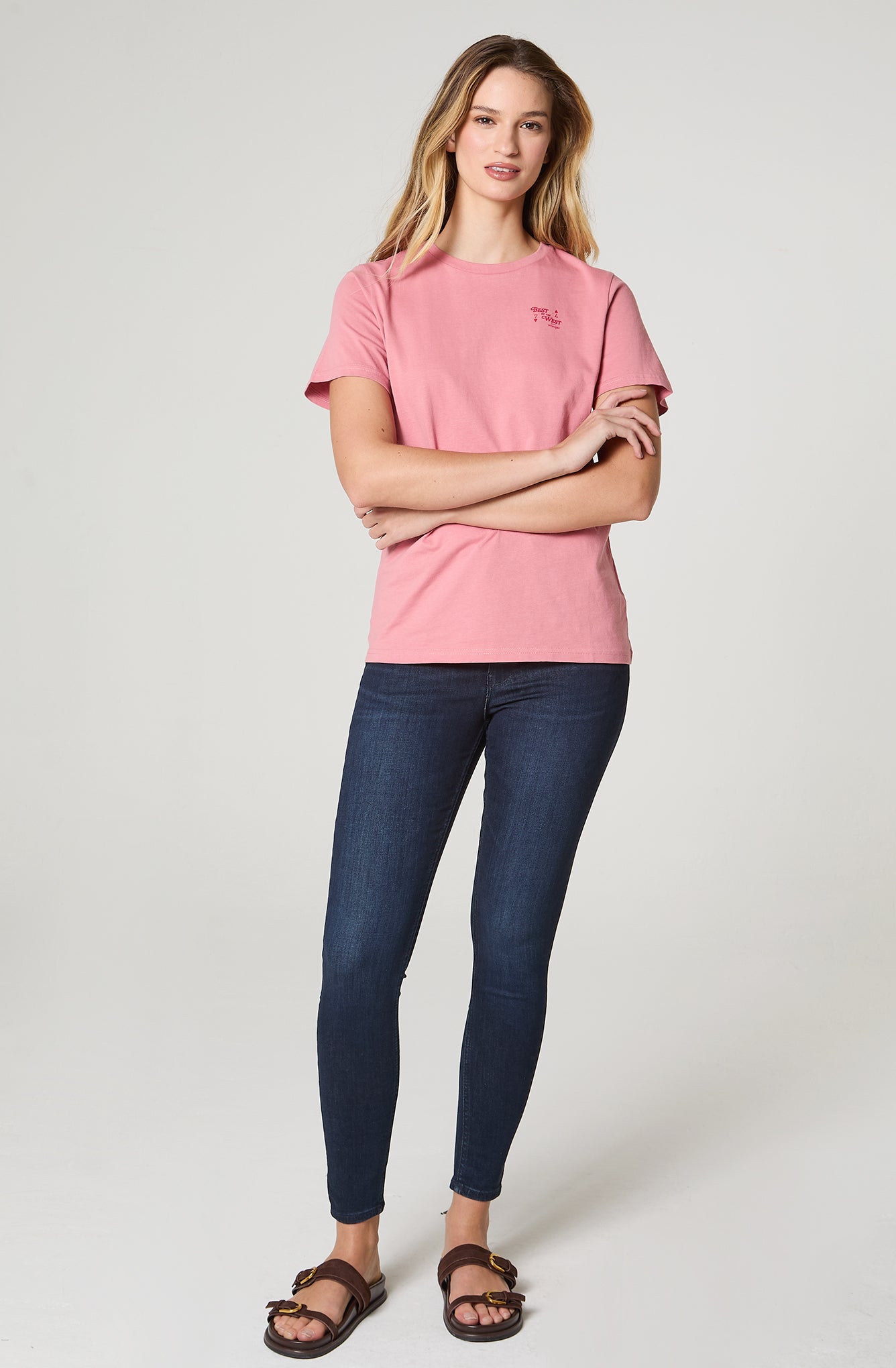 Polera Mujer Patch Regular Fit Rosado