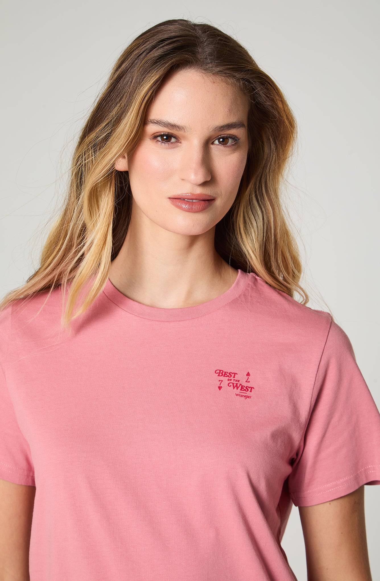 Polera Mujer Patch Regular Fit Rosado