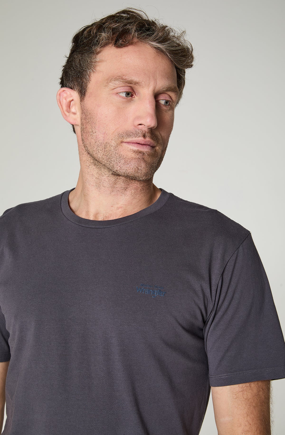 Polera Hombre Cuello Redondo Manga Corta Azul