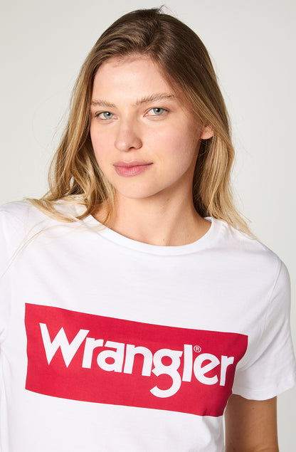 Polera Mujer Logo Tee White