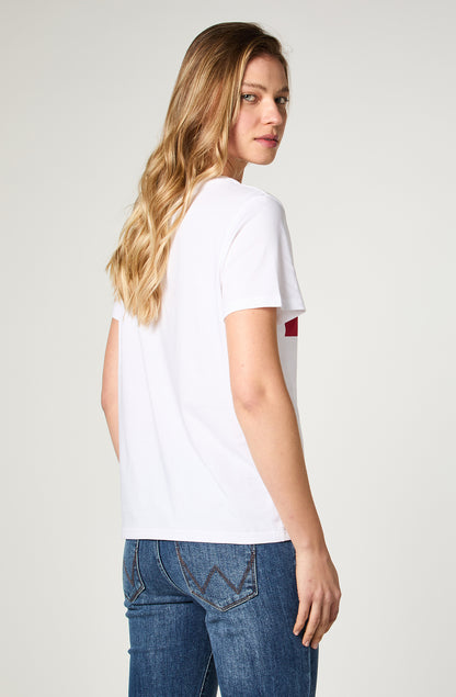 Polera Mujer Logo Tee White