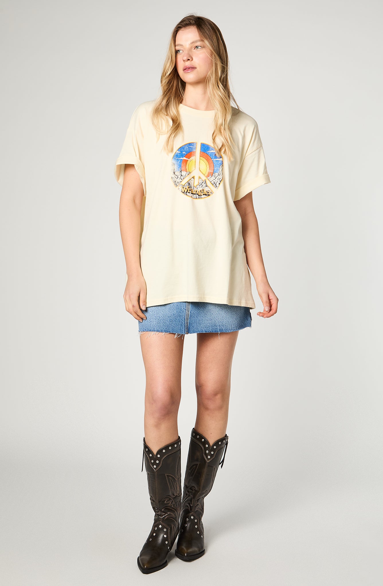 Polera Mujer Peace Beige