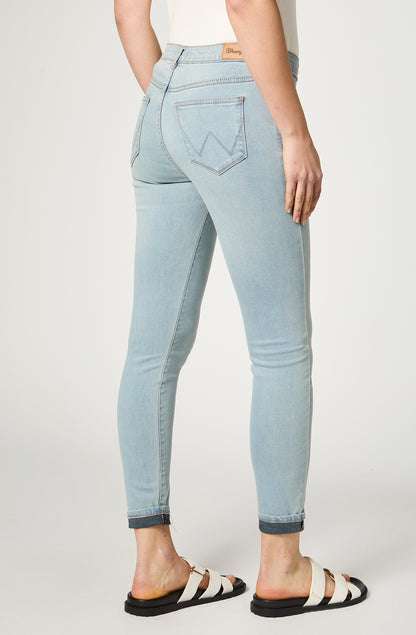 Jeans Mujer Skinny Crop Fit Soft Blue