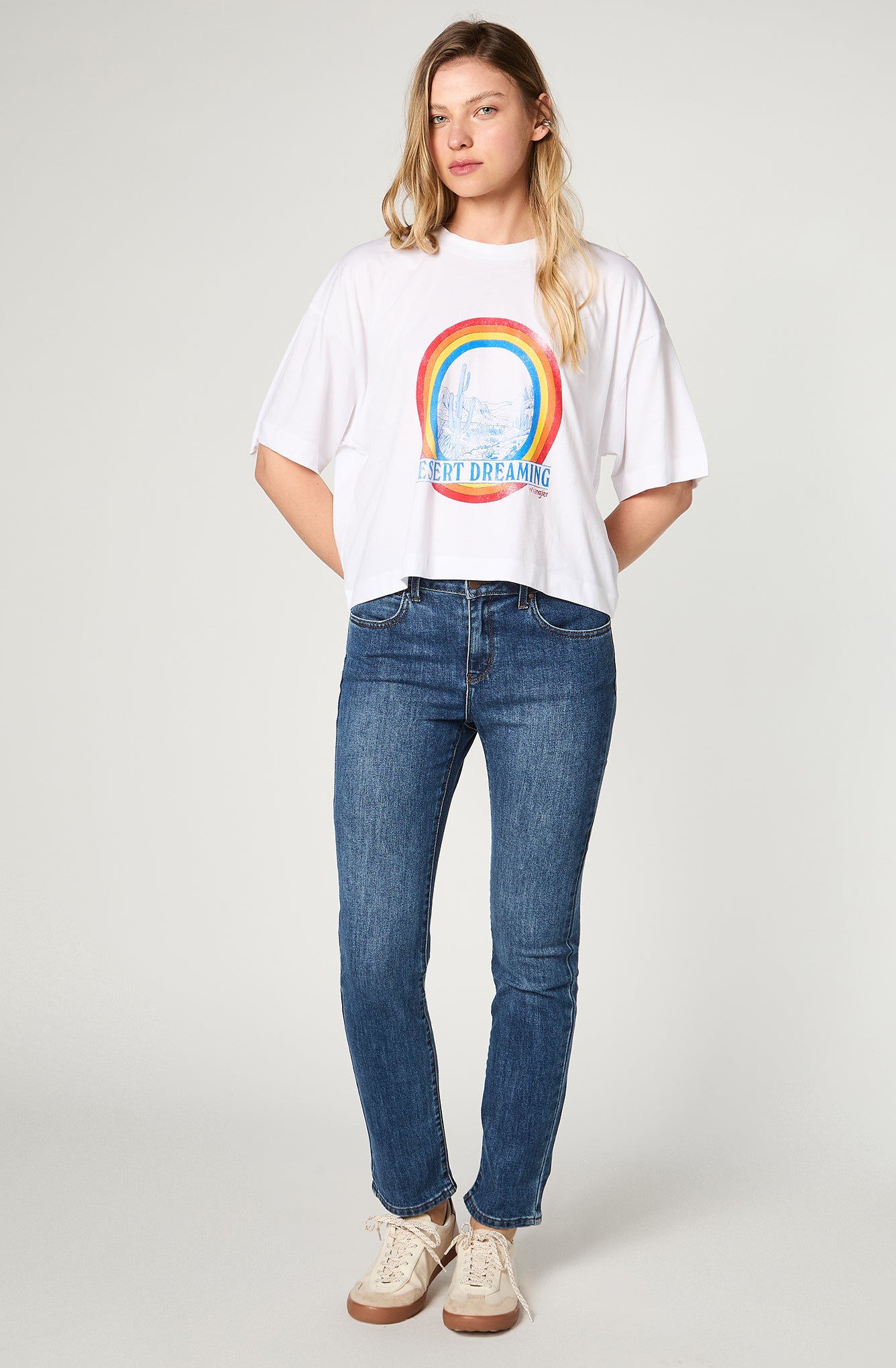 Jeans Mujer Straight Fit We Care Dream Blue