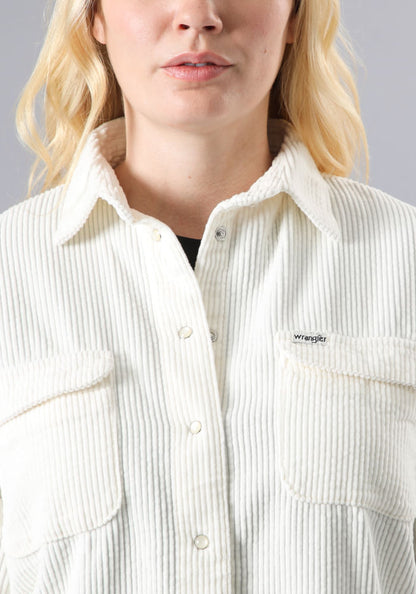 Camisa Mujer Corduroy Shirt Whisper White