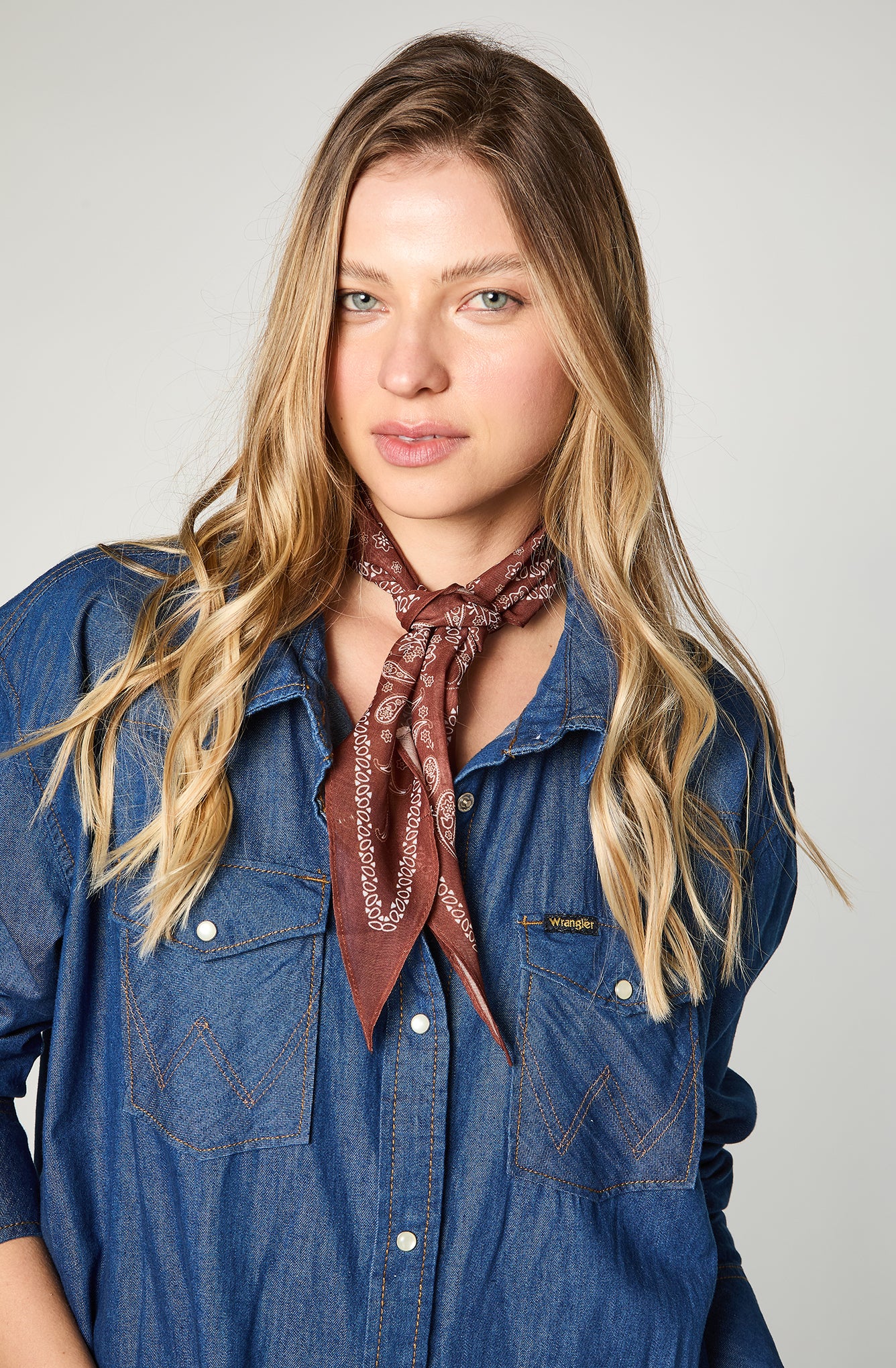 Vestido Western Denim Dress Dark