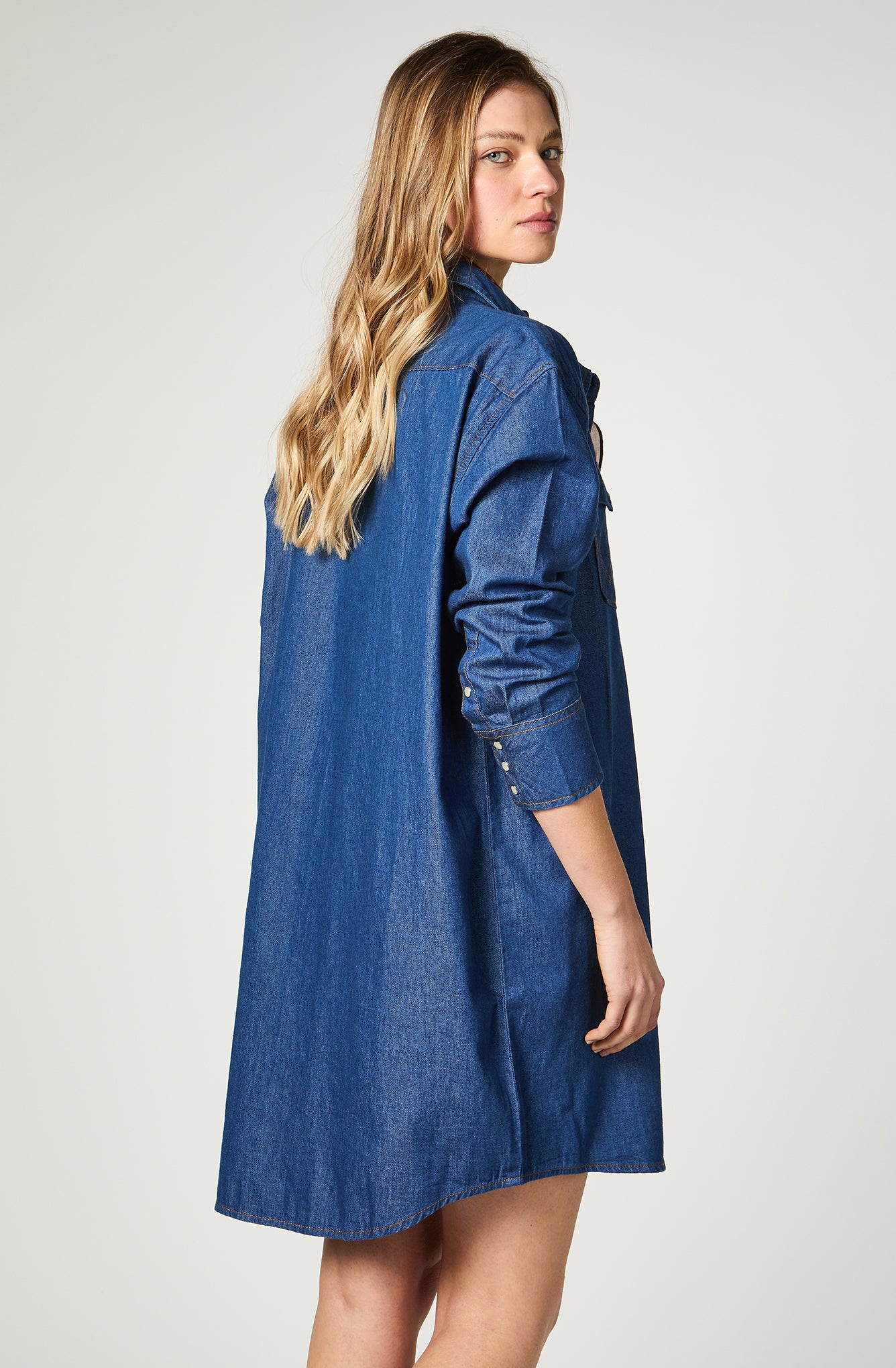 Vestido Western Denim Dress Dark