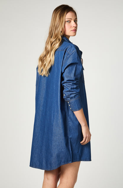 Vestido Western Denim Dress Dark