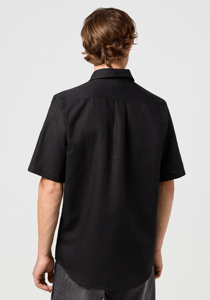 Camisa Manga Corta Linen Shirt Ss Black