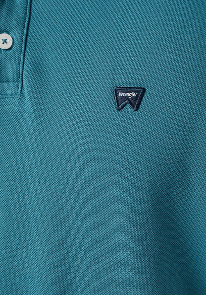 Polera Refined Polo Oxford Pique Hydro W/ Navy Tipping
