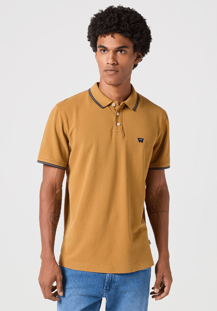 Polera Refined Polo Oxford Pique Dijon W/ Navy Tipping