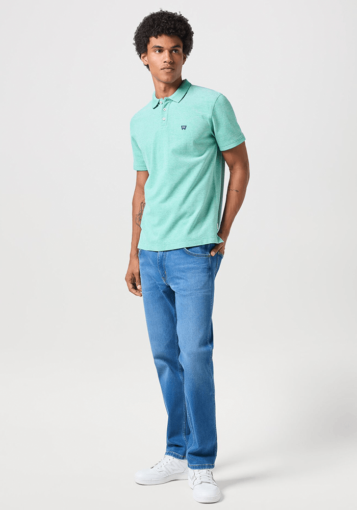 Polera Refined Polo Oxford Pique Green W/ White Tipping