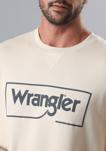 Polerón Frame Logo Crew Beige