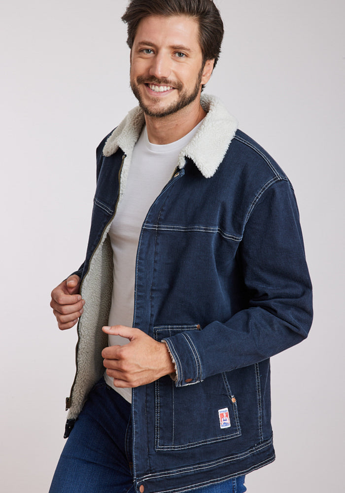 Chaqueta Vaquera Hombre Chaqueta Lee Sherpa Para Hombre Algodón
