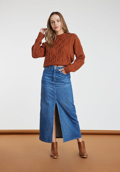 Falda Tiro Alto Maxi Skirt Bonnie