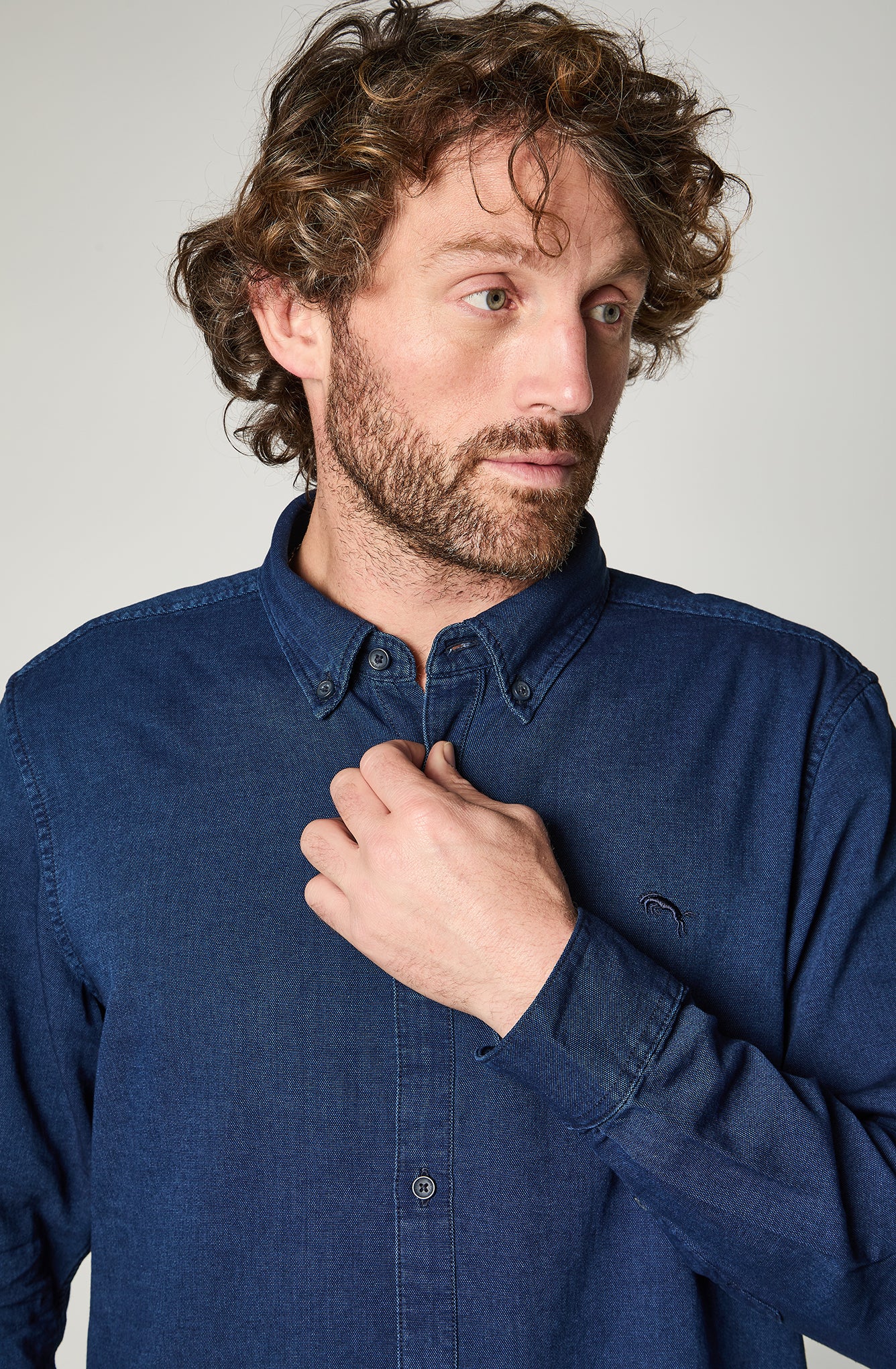 Camisa Hombre Wrangler Azul