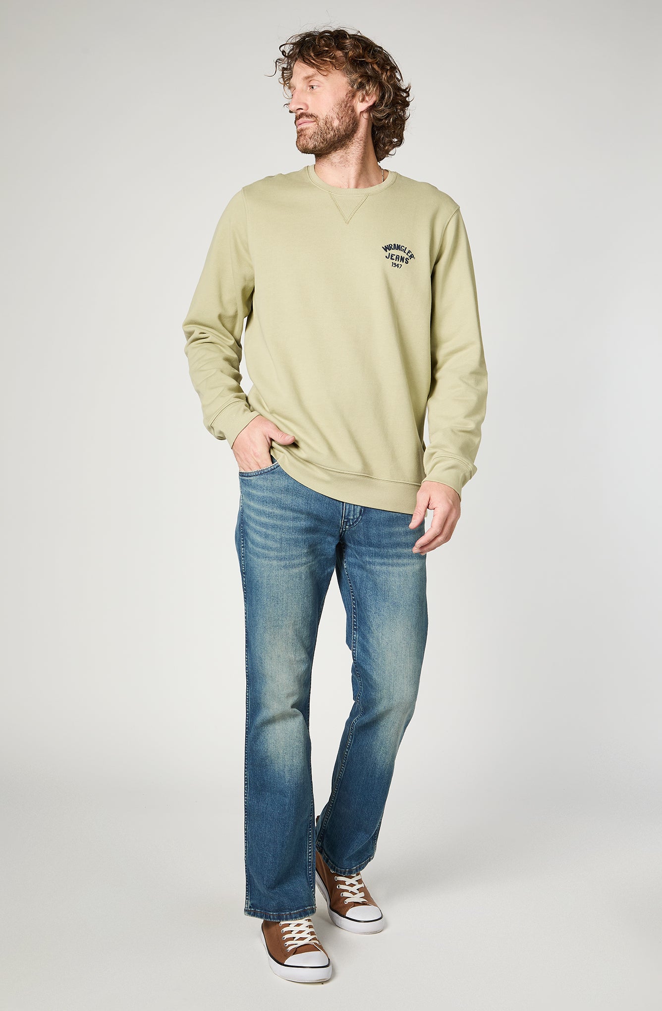 Sweatshirts Hombre Wrangler Jeans Verde