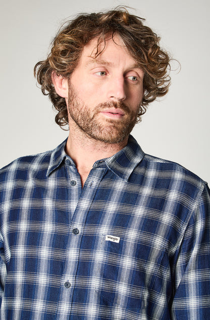 Camisa Hombre Cuadros Azul