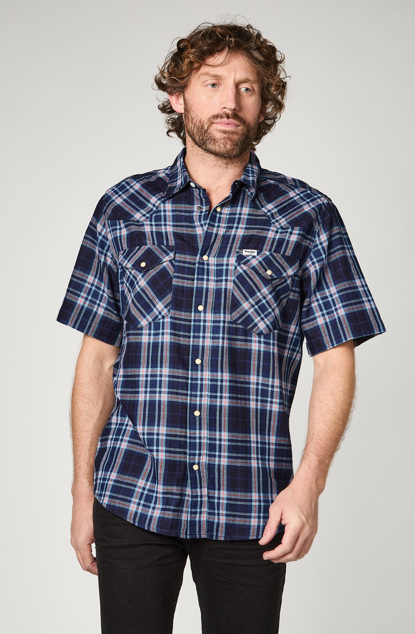 Camisa M/C  SS Hombre Azul