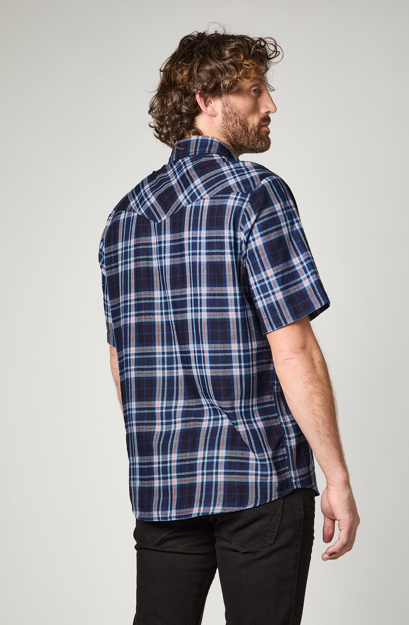 Camisa M/C  SS Hombre Azul